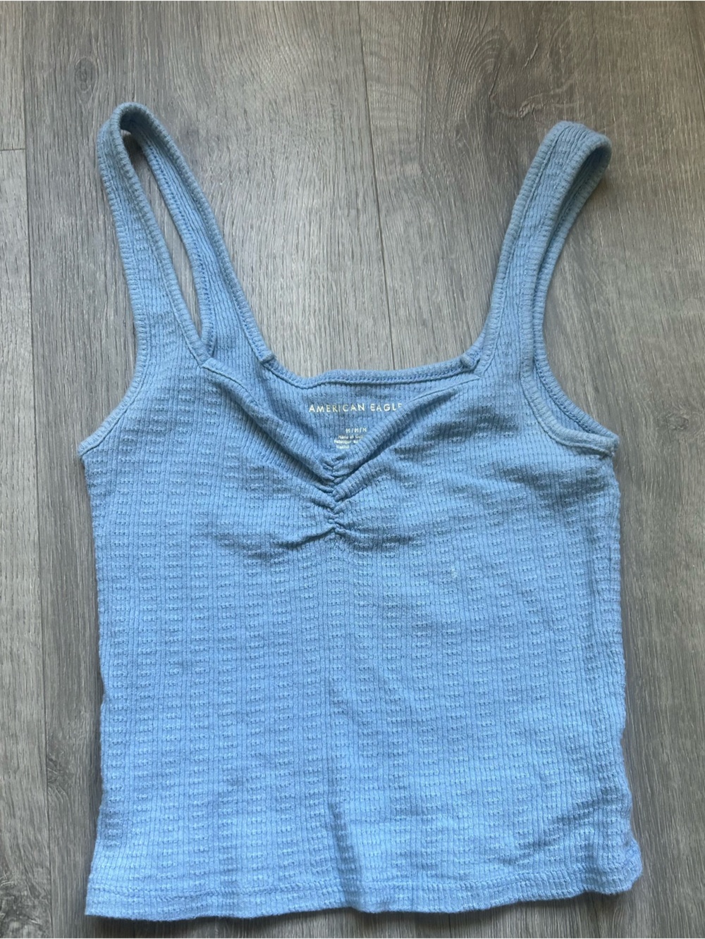 American Eagle Outfitters Dusty Blue Ribbed Tank
